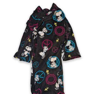 Peanuts Snoopy Woodstock Sleeved Blanket Robe Peace Sign Hearts One Size